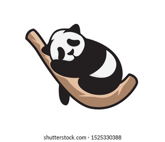 Lazy and Sleepy Panda Illustration