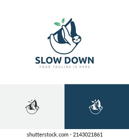 Logo der Verzweigung "Lazy Slow-Down Sloth Hanging Baum"