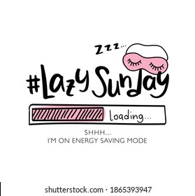 Lazy Sunday concept design with loading bar