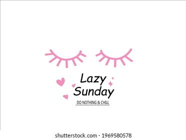 Lazy Sunday With Pink Lashes