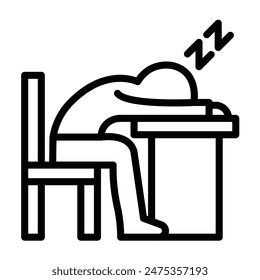 Lazy Vector Line Icon Design