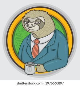 a lazy working day, funny, sloth