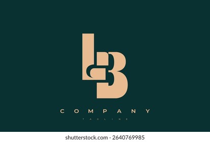 LB Abstract Geometric Logo Design. Modern and elegant logo design with simplistic typography elements, showcasing branding excellence.