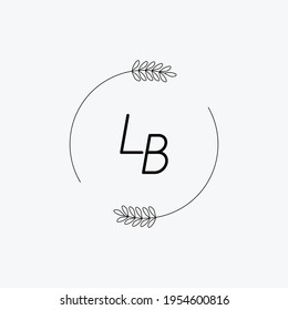 LB Beauty vector initial logo, handwriting logo of initial signature