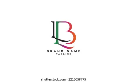 LB, BL, Abstract initial monogram letter alphabet logo design