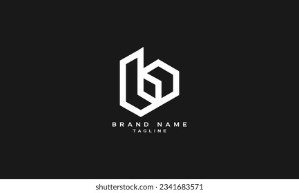 LB, BL, Abstract initial monogram letter alphabet logo design