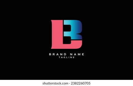 LB, BL, Abstract initial monogram letter alphabet logo design