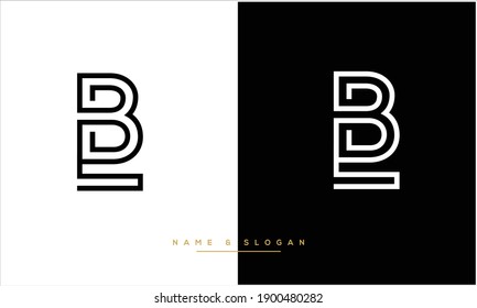 LB ,BL Abstract letters Logo Monogram