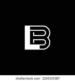 LB or BL abstract outstanding professional business awesome artistic branding company different colors illustration logo