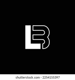 Abstrakte LB oder BL-Abstrakte herausragende professionelle Business-Großes künstlerisches Branding Unternehmen mit verschiedenen Farben Logo-Illustration