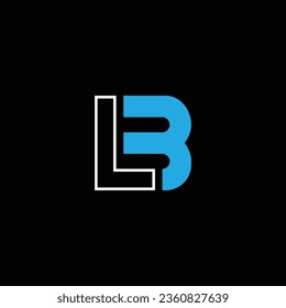 LB or BL abstract outstanding professional business awesome artistic branding company different colors illustration logo