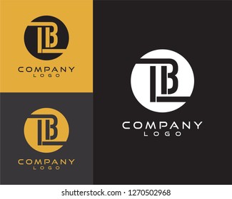 lb, bl initial letter logo design letter with circle shape 