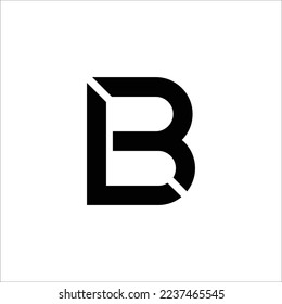 LB or BL initial modern lettering logo design 