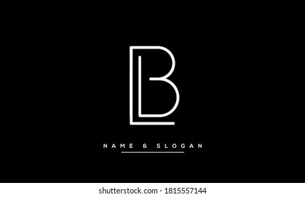 LB, BL Initials Letters Abstract Logo Monogram