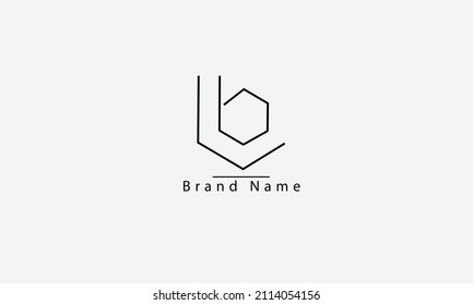 LB BL L B abstract vector logo monogram template