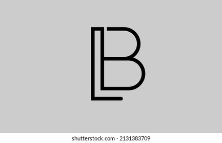 LB BL L B modelo de monograma del logotipo del vector abstracto