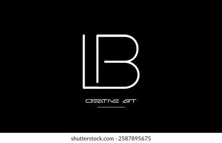 LB, BL, L, B abstract letters logo monogram