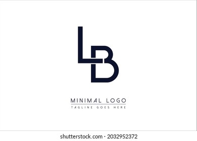 LB OR BL Or L AND B initial minimal monogram letter alphabet logo design symbol