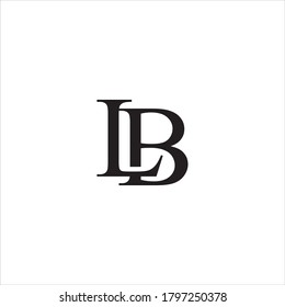 LB or BL letter logo design vector.