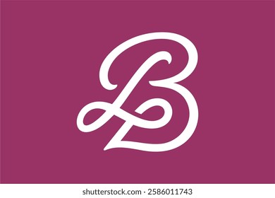 LB or BL letter logo design, initial, monogram, icon, symbol. Beautifuly lettering L and B monogram logo design style, feminine looks. Very suitable for personal, realtor, salon or spa branding etc.