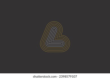 L B Logo-Design-Symbol, Vektorgrafik-Vorlage