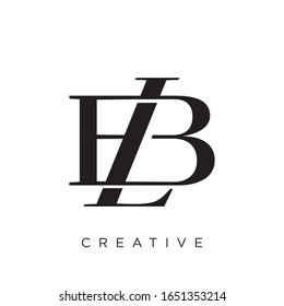 lb or bl logo design vector icon symbol