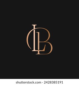 LB BL logo design. Vector illustration.