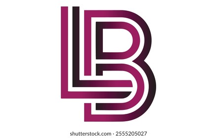 LB BL logo design. Vector illustration.