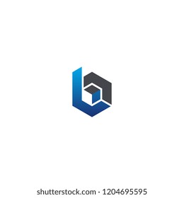 LB /BL logo vector for brand or identity with base style