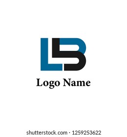 LB Blue Logo Monogram Vector Design Modern