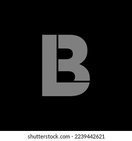 Icono de letras iniciales del nombre de la compañía LB. Icono de tipografía LB.
