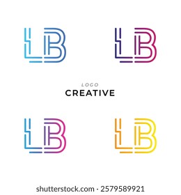 LB Creative Latter Logo Design. Monogram Design. By Custom Branding Logo. Creative Logo Design. Vector illustration. Modern Design. Logo Template.