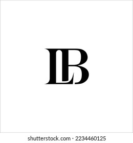LB fashionable initial lettering monogram logo design 