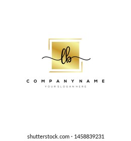 LB handwriting initial logo template vector.