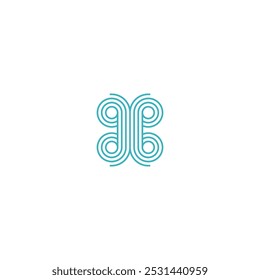 LB icon logo vector technology illusion