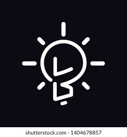 LB Initial Letter with creative bulb Logo vector