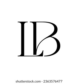 LB Initial Letter Monogram Vector
