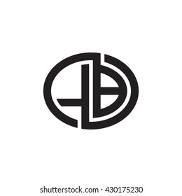 LB initial letters looping linked ellipse monogram logo