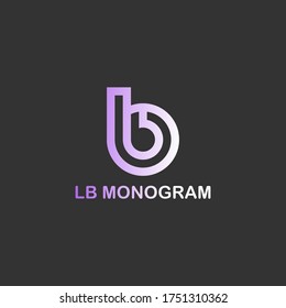 LB Initials Logo Design. LB Monogram Logo. Creative LB Logo
