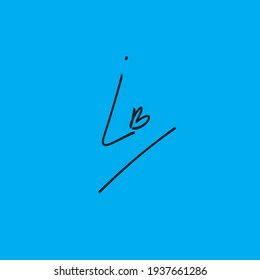 LB l b Initial handwriting creative fashion elegant design logo Sign Symbol template vector icon
