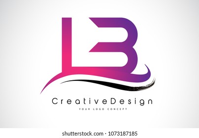 LB L B Letter Logo Design in Black Colors. Creative Modern Letters Vector Icon Logo Illustration.