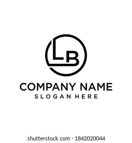 Logo de las iniciales de la carta LB para empresas de consultoría, fotógrafos, arquitectura. Lujoso, limpio, moderno, profesional y lujoso