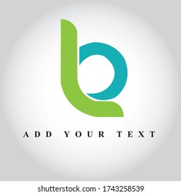 Logo-Design des LB-Briefes und kreatives Symbol 