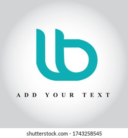 Logo-Design des LB-Briefes und kreatives Symbol 