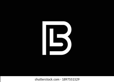 LB letter logo design on luxury background. BL monogram initials letter logo concept. LB icon design. BL elegant and Professional white color letter icon on black background.