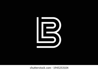 LB letter logo design on luxury background. BL monogram initials letter logo concept. LB icon design. BL elegant and Professional white color letter icon design on black background.