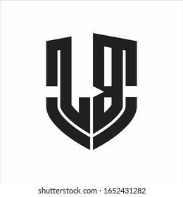 Lb Logo Monogram Emblem Shield Shape Stock Vector (Royalty Free ...