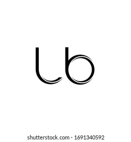 LB Logo monogram with slice rounded modern design template isolated on white background