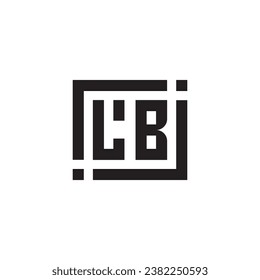 LB minimalist geometric symbol logo in high quality professional design that will print well across any print media