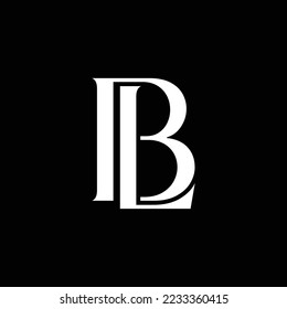 LB modern initial lettering logo design. BL modern initial lettering logo